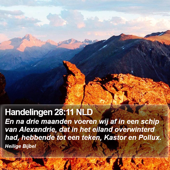 Handelingen 28:11 NLD Bible Study