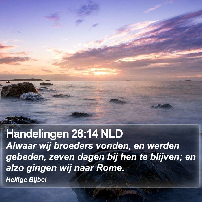 Handelingen 28:14 NLD Bible Study