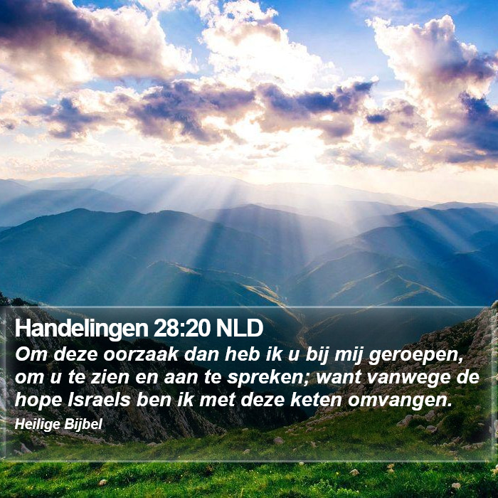 Handelingen 28:20 NLD Bible Study