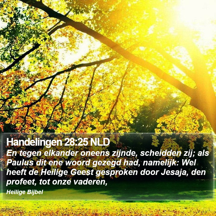 Handelingen 28:25 NLD Bible Study