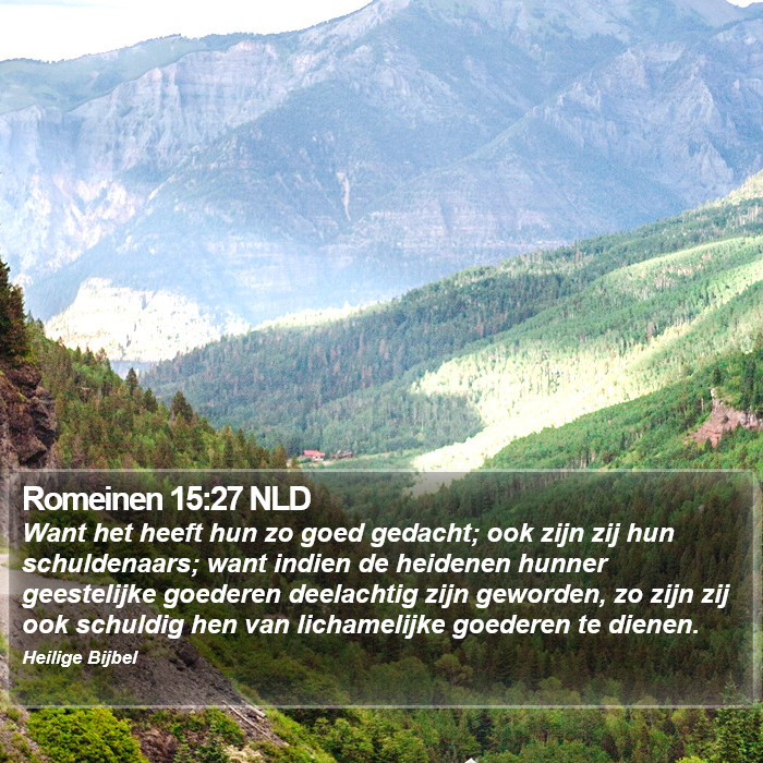 Romeinen 15:27 NLD Bible Study