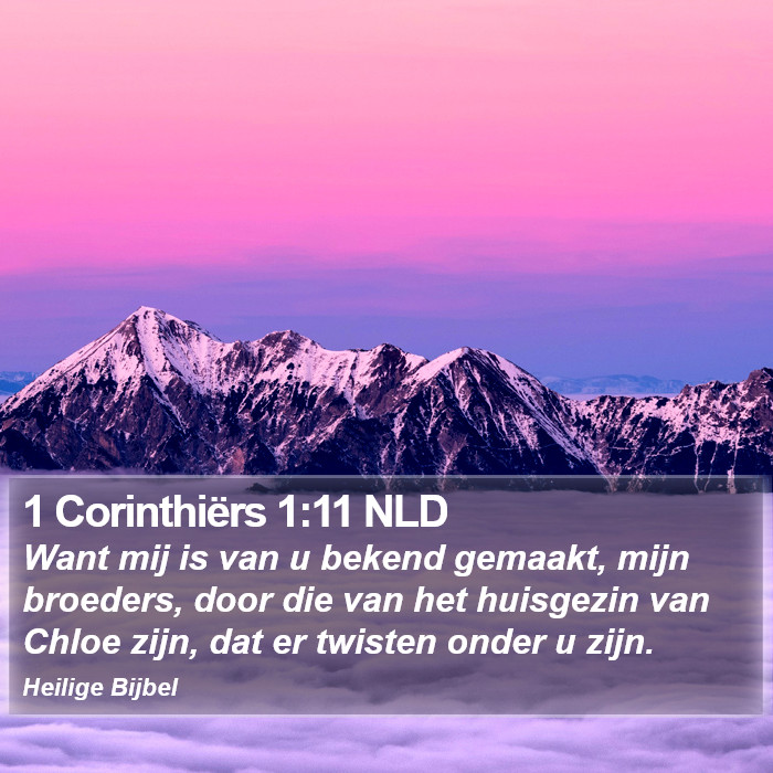 1 Corinthiërs 1:11 NLD Bible Study