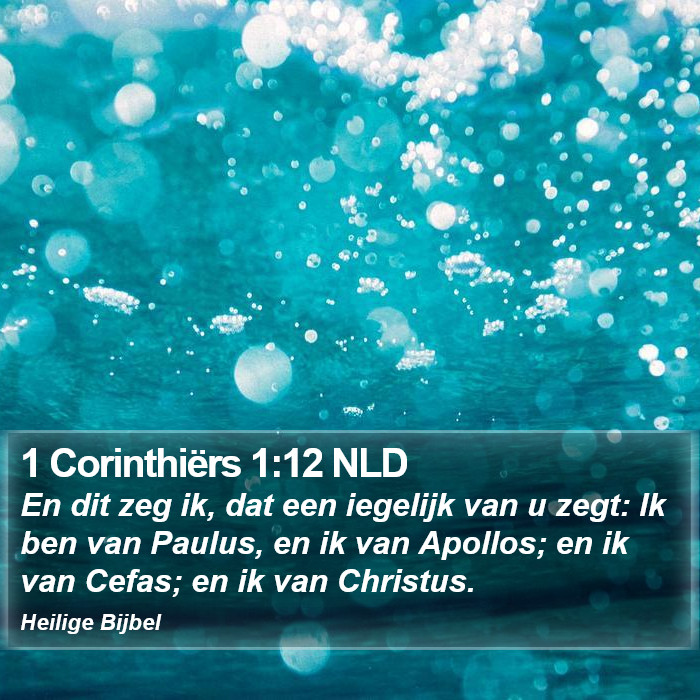 1 Corinthiërs 1:12 NLD Bible Study