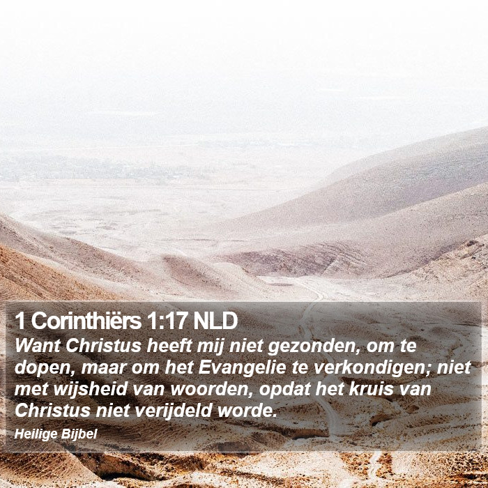 1 Corinthiërs 1:17 NLD Bible Study