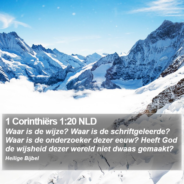 1 Corinthiërs 1:20 NLD Bible Study