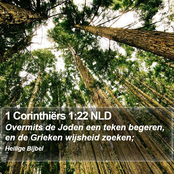 1 Corinthiërs 1:22 NLD Bible Study