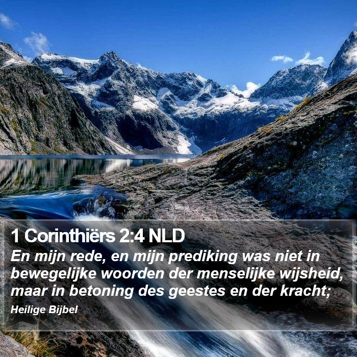 1 Corinthiërs 2:4 NLD Bible Study