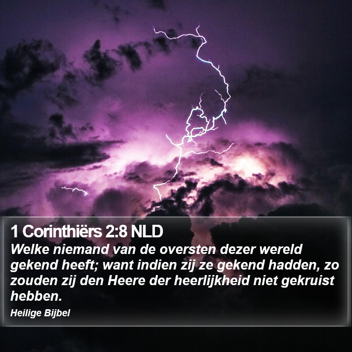 1 Corinthiërs 2:8 NLD Bible Study