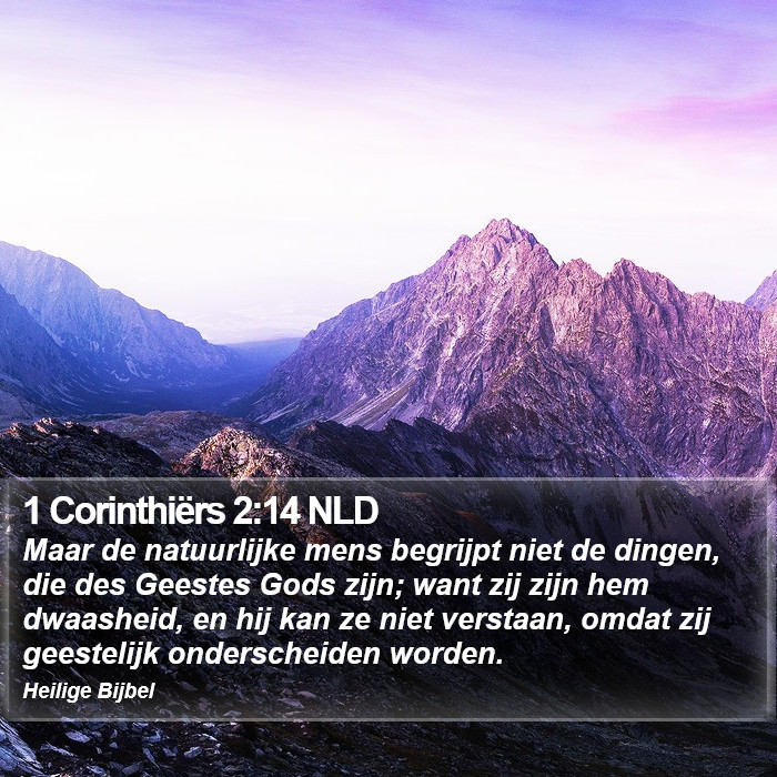 1 Corinthiërs 2:14 NLD Bible Study