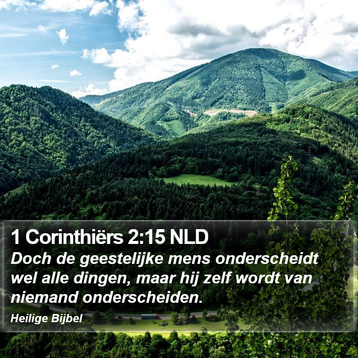 1 Corinthiërs 2:15 NLD Bible Study