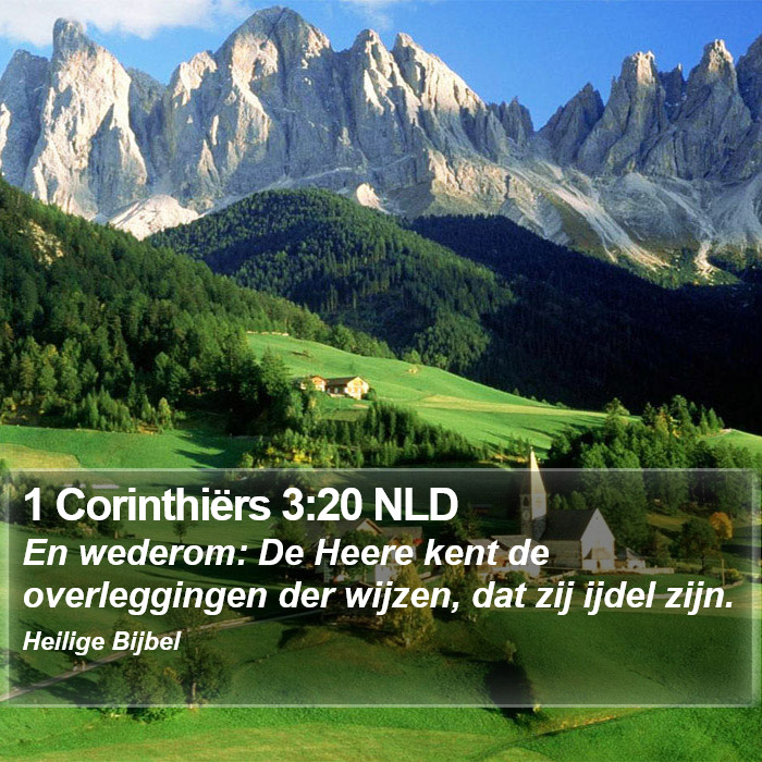 1 Corinthiërs 3:20 NLD Bible Study