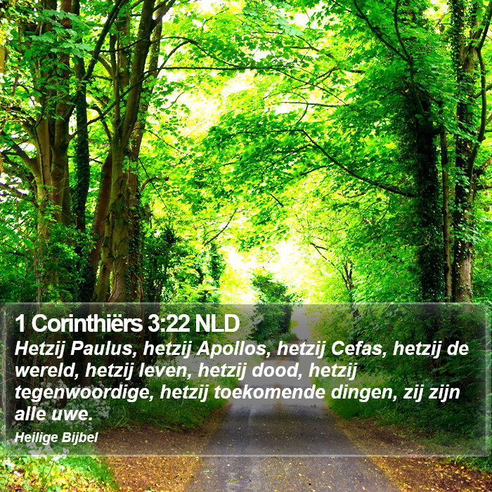 1 Corinthiërs 3:22 NLD Bible Study