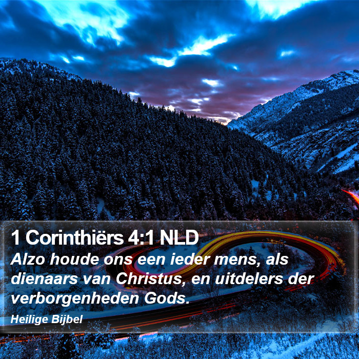 1 Corinthiërs 4:1 NLD Bible Study