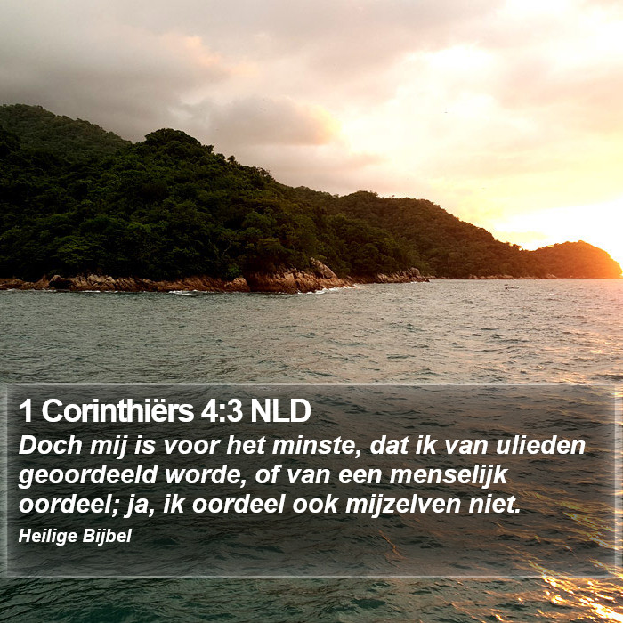 1 Corinthiërs 4:3 NLD Bible Study