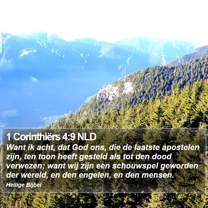 1 Corinthiërs 4:9 NLD Bible Study