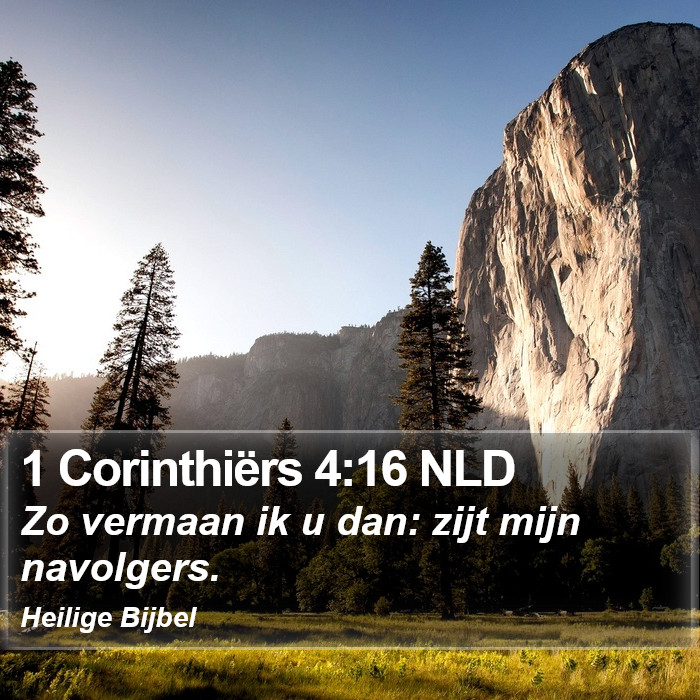1 Corinthiërs 4:16 NLD Bible Study
