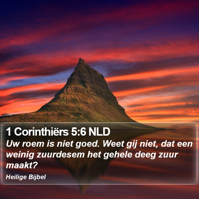 1 Corinthiërs 5:6 NLD Bible Study