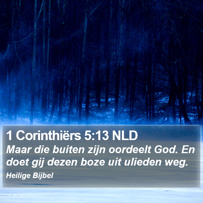 1 Corinthiërs 5:13 NLD Bible Study