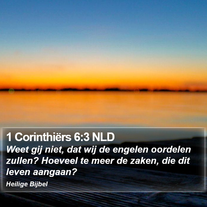 1 Corinthiërs 6:3 NLD Bible Study