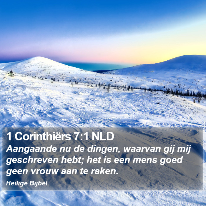 1 Corinthiërs 7:1 NLD Bible Study