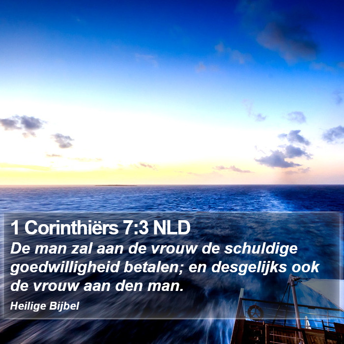 1 Corinthiërs 7:3 NLD Bible Study