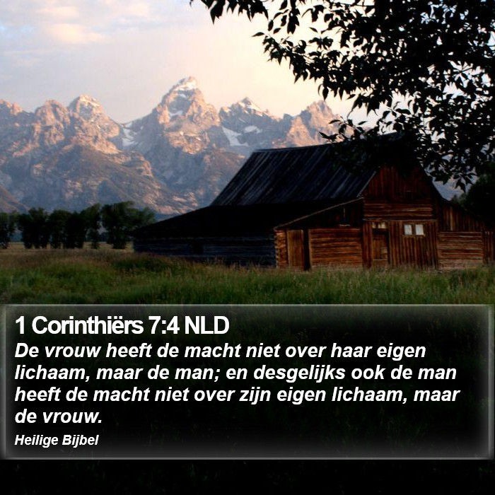 1 Corinthiërs 7:4 NLD Bible Study