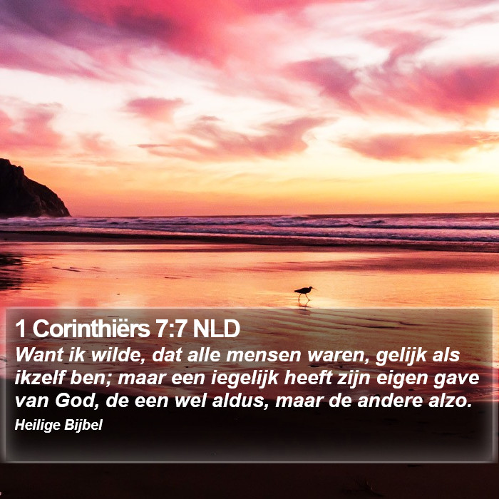 1 Corinthiërs 7:7 NLD Bible Study