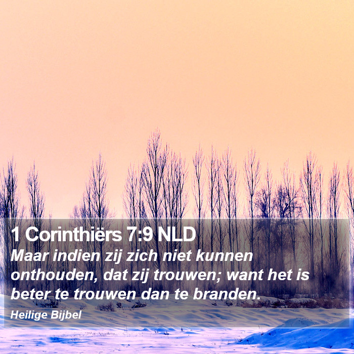 1 Corinthiërs 7:9 NLD Bible Study