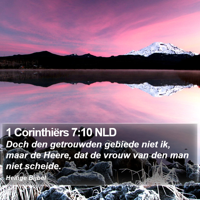 1 Corinthiërs 7:10 NLD Bible Study