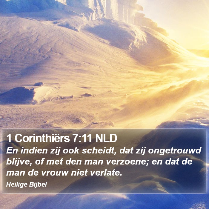 1 Corinthiërs 7:11 NLD Bible Study