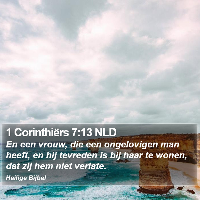 1 Corinthiërs 7:13 NLD Bible Study