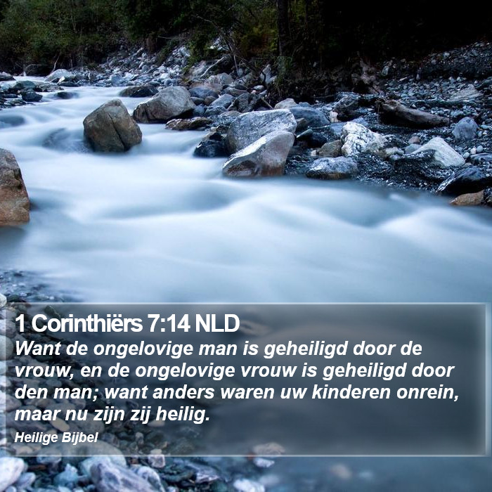 1 Corinthiërs 7:14 NLD Bible Study