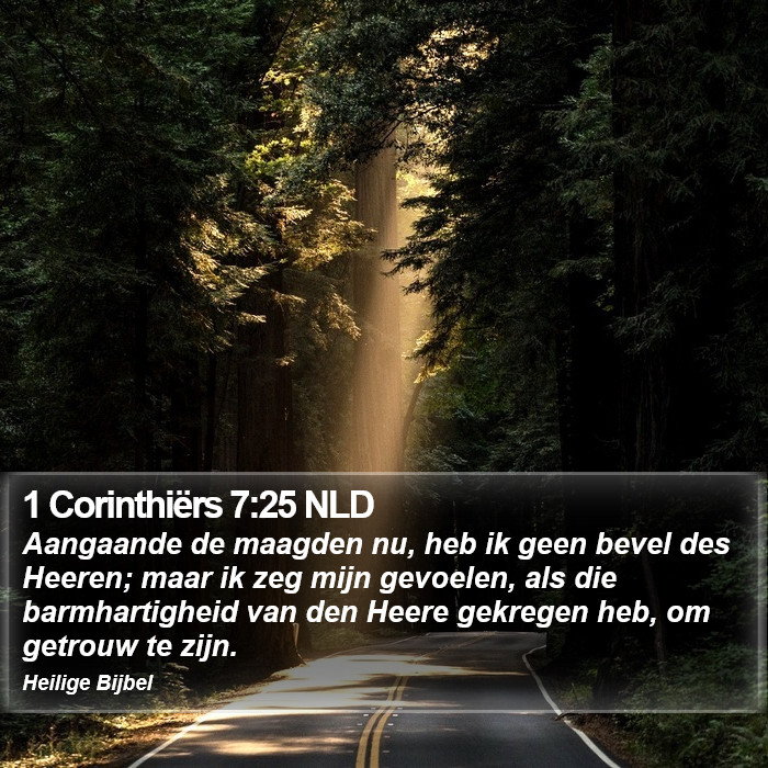 1 Corinthiërs 7:25 NLD Bible Study