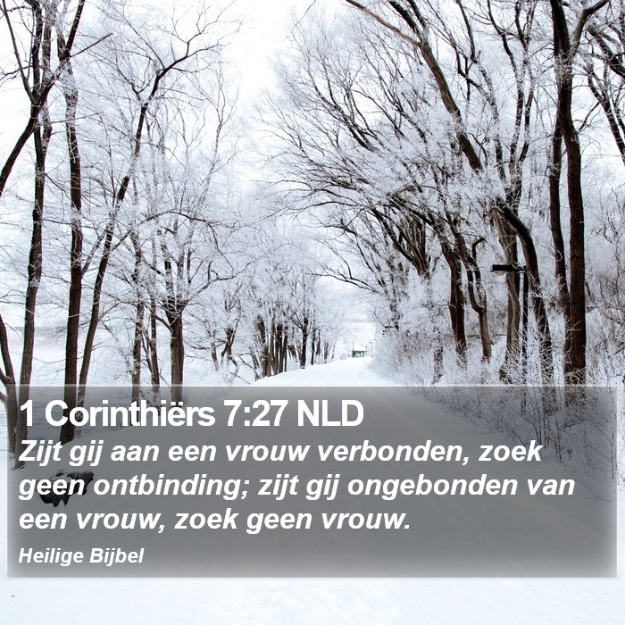 1 Corinthiërs 7:27 NLD Bible Study