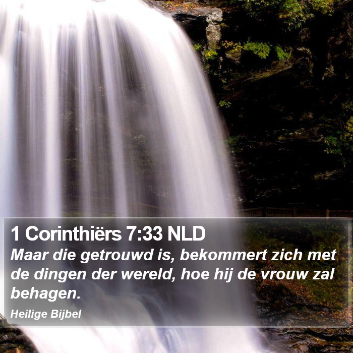 1 Corinthiërs 7:33 NLD Bible Study