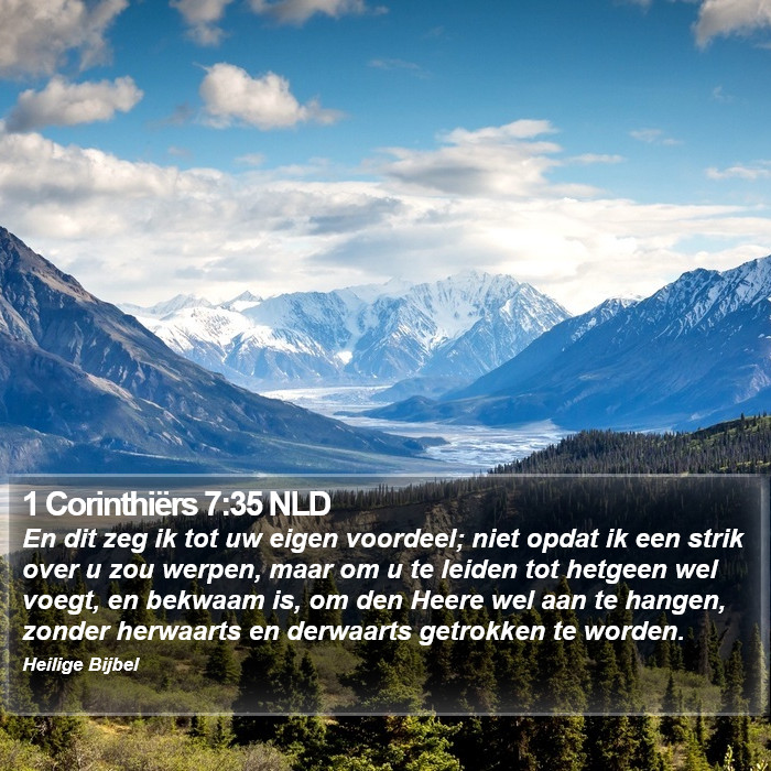 1 Corinthiërs 7:35 NLD Bible Study