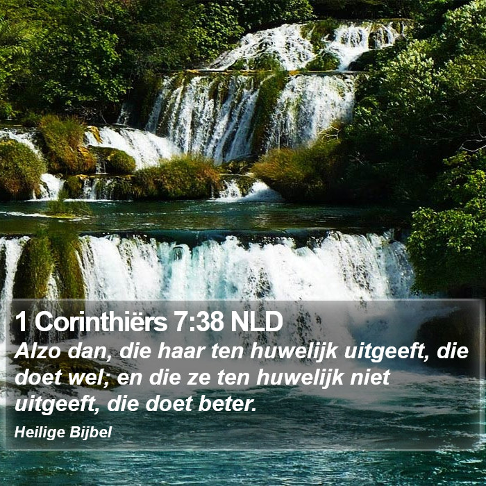 1 Corinthiërs 7:38 NLD Bible Study