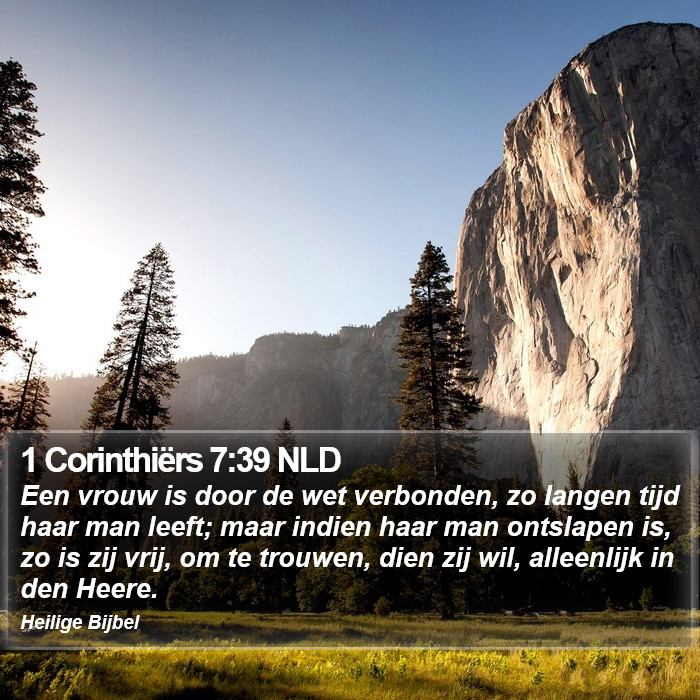 1 Corinthiërs 7:39 NLD Bible Study