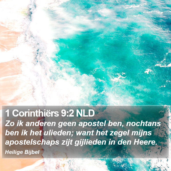 1 Corinthiërs 9:2 NLD Bible Study