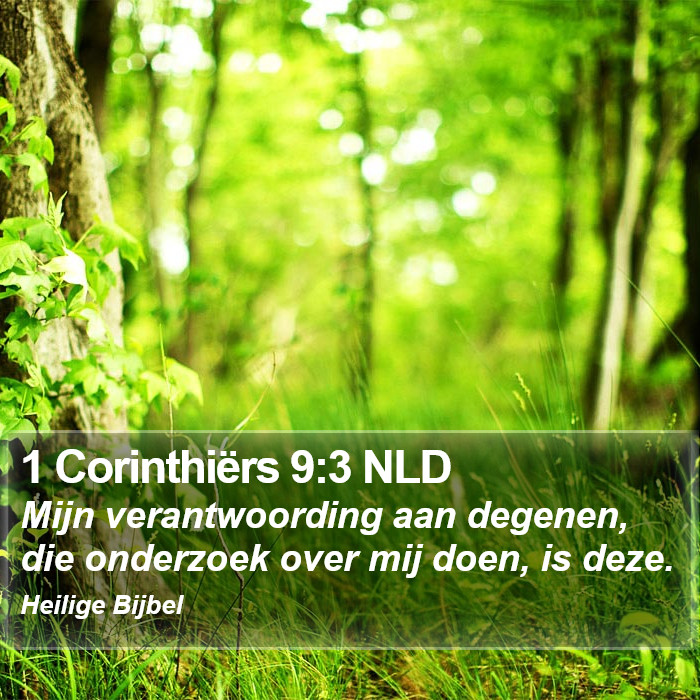 1 Corinthiërs 9:3 NLD Bible Study