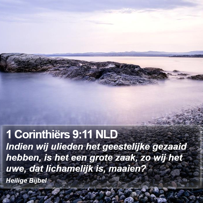 1 Corinthiërs 9:11 NLD Bible Study