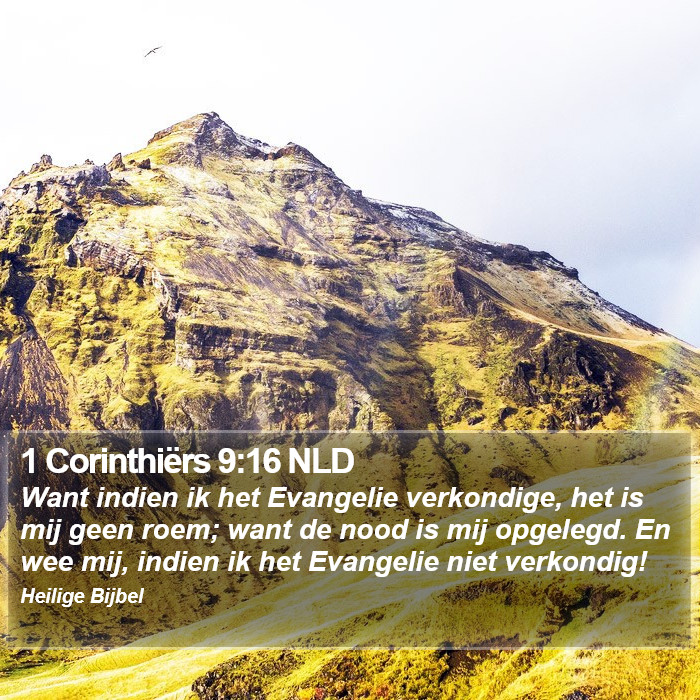 1 Corinthiërs 9:16 NLD Bible Study