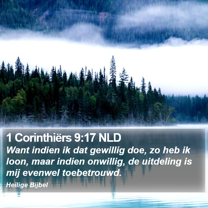 1 Corinthiërs 9:17 NLD Bible Study