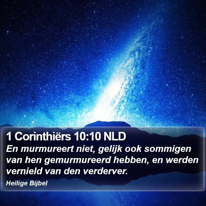 1 Corinthiërs 10:10 NLD Bible Study
