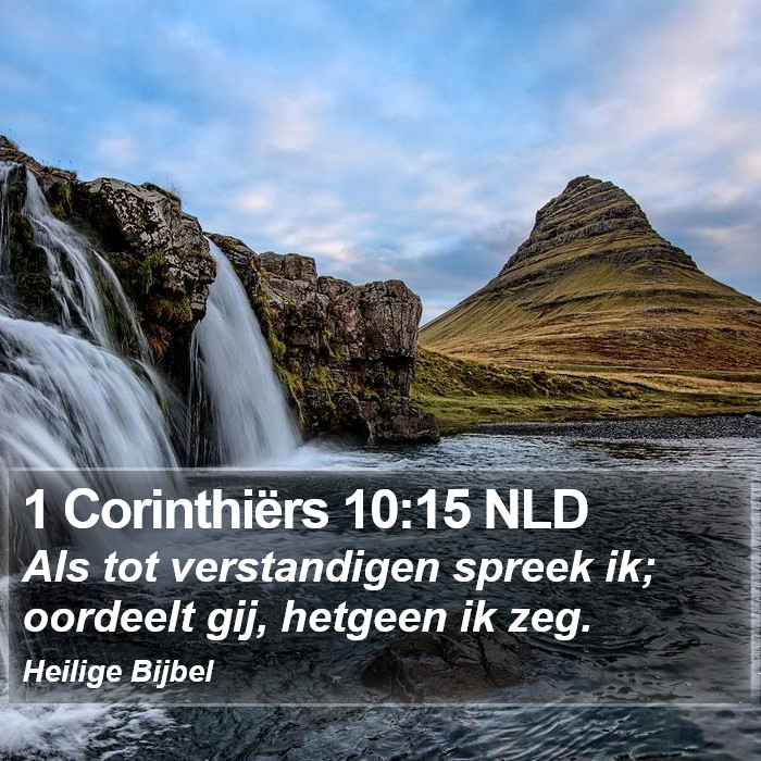1 Corinthiërs 10:15 NLD Bible Study