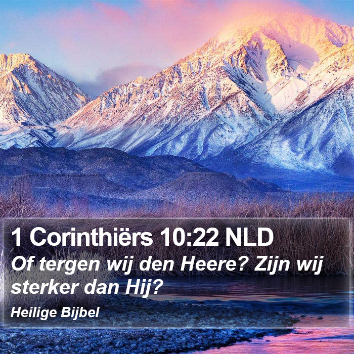 1 Corinthiërs 10:22 NLD Bible Study