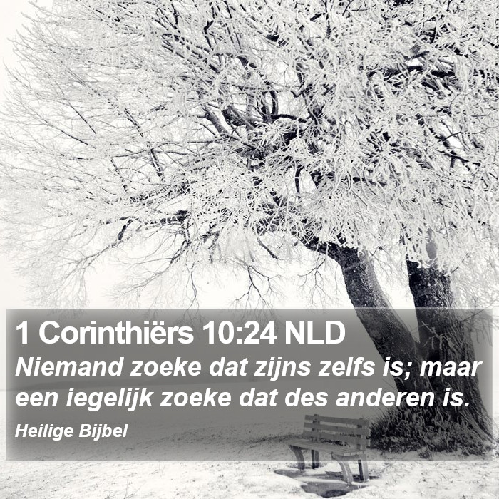1 Corinthiërs 10:24 NLD Bible Study