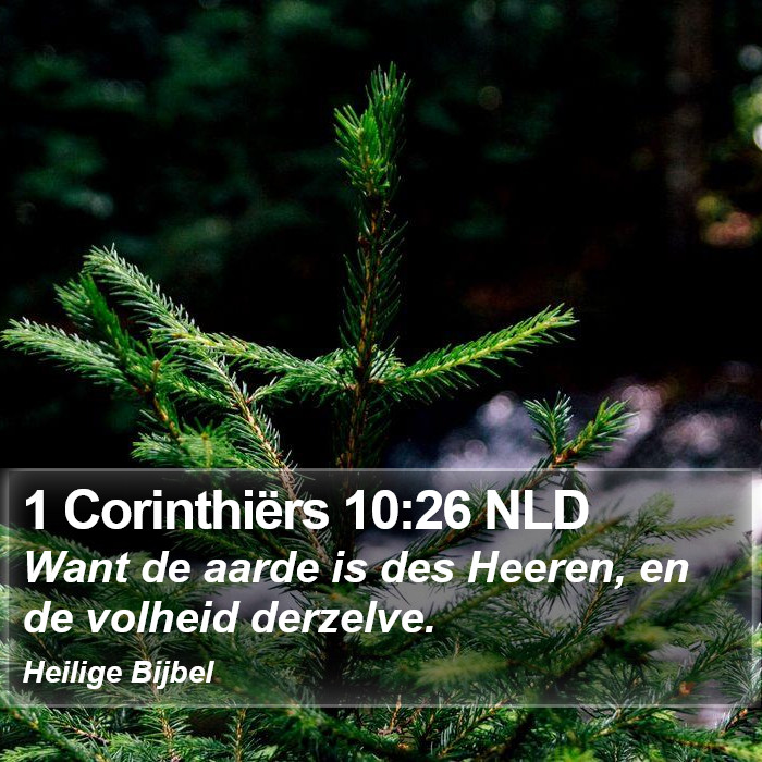 1 Corinthiërs 10:26 NLD Bible Study