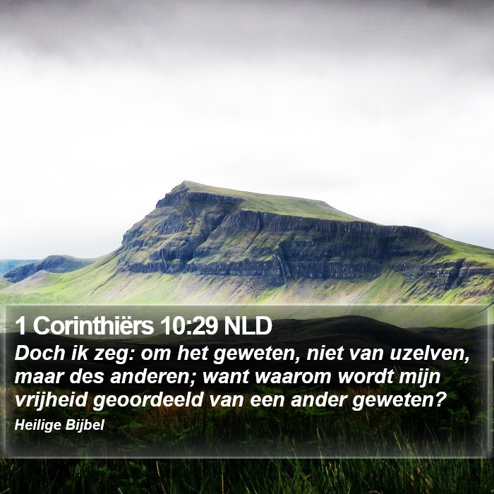 1 Corinthiërs 10:29 NLD Bible Study