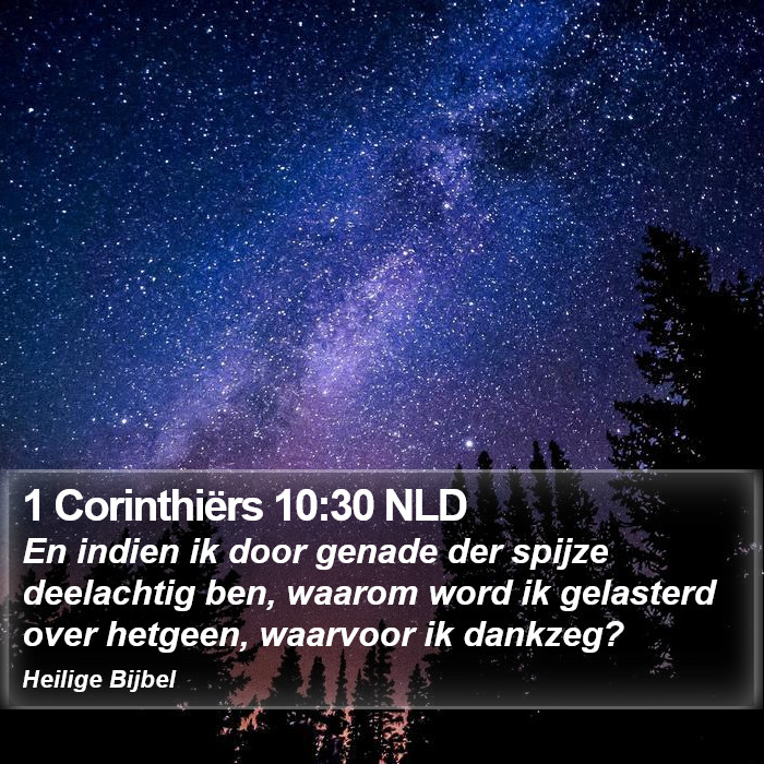 1 Corinthiërs 10:30 NLD Bible Study